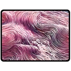 Abstract Pink Ocean Waves Fleece Blanket (large) by GardenOfOphir