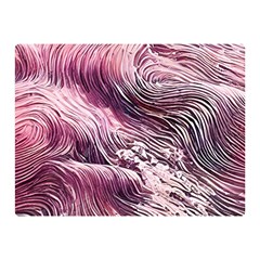 Abstract Pink Ocean Waves Premium Plush Fleece Blanket (mini) by GardenOfOphir