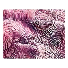 Abstract Pink Ocean Waves Premium Plush Fleece Blanket (large) by GardenOfOphir