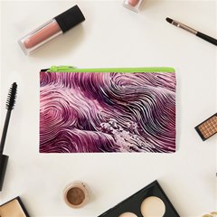 Abstract Pink Ocean Waves Cosmetic Bag (xs) by GardenOfOphir