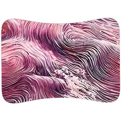 Abstract Pink Ocean Waves Velour Seat Head Rest Cushion by GardenOfOphir