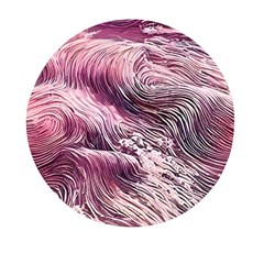 Abstract Pink Ocean Waves Mini Round Pill Box (pack Of 5) by GardenOfOphir