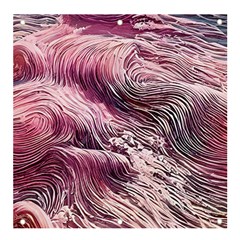 Abstract Pink Ocean Waves Banner And Sign 4  X 4  by GardenOfOphir