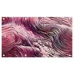 Abstract Pink Ocean Waves Banner and Sign 7  x 4  Front