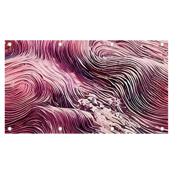 Abstract Pink Ocean Waves Banner and Sign 7  x 4 