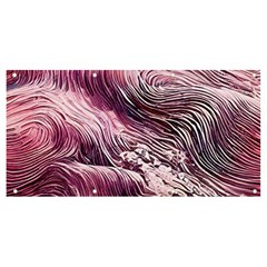 Abstract Pink Ocean Waves Banner And Sign 8  X 4  by GardenOfOphir