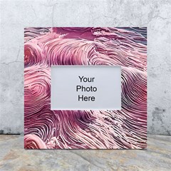 Abstract Pink Ocean Waves White Box Photo Frame 4  X 6  by GardenOfOphir