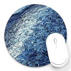 Waves Of The Ocean Round Mousepad