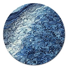 Waves Of The Ocean Magnet 5  (round) by GardenOfOphir