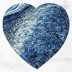 Waves Of The Ocean Jigsaw Puzzle (heart) by GardenOfOphir