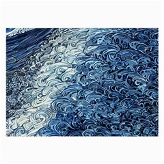 Waves Of The Ocean Large Glasses Cloth (2 Sides) by GardenOfOphir