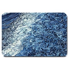 Waves Of The Ocean Large Doormat by GardenOfOphir