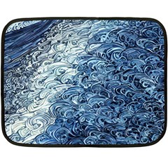 Waves Of The Ocean One Side Fleece Blanket (mini) by GardenOfOphir