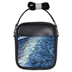 Waves Of The Ocean Girls Sling Bag by GardenOfOphir