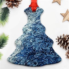 Waves Of The Ocean Christmas Tree Ornament (two Sides) by GardenOfOphir