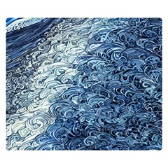 Waves Of The Ocean Premium Plush Fleece Blanket (small) by GardenOfOphir