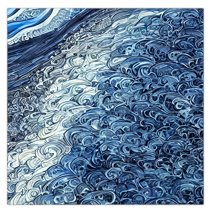 Waves Of The Ocean Square Satin Scarf (36  x 36 )