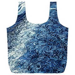 Waves Of The Ocean Full Print Recycle Bag (xxl) by GardenOfOphir