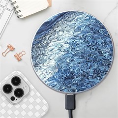 Waves Of The Ocean Wireless Fast Charger(white) by GardenOfOphir