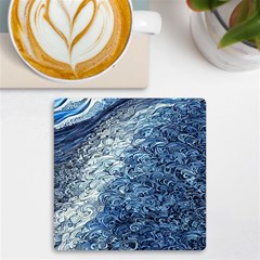 Waves Of The Ocean Uv Print Square Tile Coaster  by GardenOfOphir