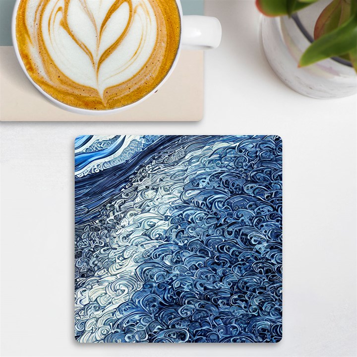 Waves Of The Ocean UV Print Square Tile Coaster 