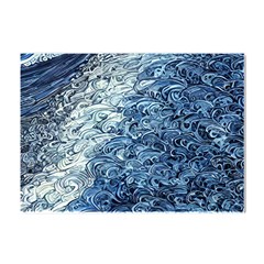 Waves Of The Ocean Crystal Sticker (a4) by GardenOfOphir