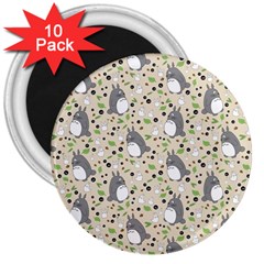 Pattern My Neighbor Totoro 3  Magnets (10 Pack) 