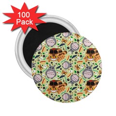 My Neighbor Totoro Pattern 2 25  Magnets (100 Pack) 