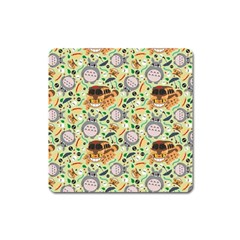 My Neighbor Totoro Pattern Square Magnet