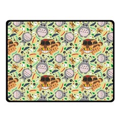 My Neighbor Totoro Pattern One Side Fleece Blanket (small)