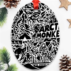 Arctic Monkeys Oval Ornament (two Sides) by Jancukart