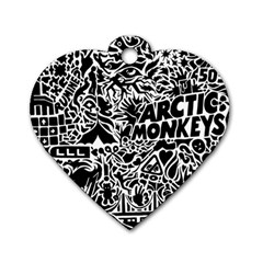 Arctic Monkeys Dog Tag Heart (two Sides)