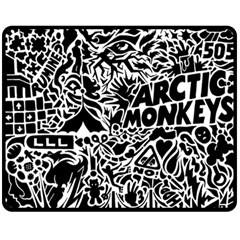 Arctic Monkeys One Side Fleece Blanket (medium) by Jancukart