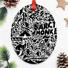 Arctic Monkeys Oval Filigree Ornament (two Sides)