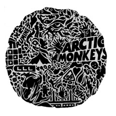 Arctic Monkeys Large 18  Premium Round Cushions by Jancukart