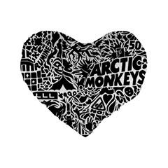 Arctic Monkeys Standard 16  Premium Heart Shape Cushions by Jancukart