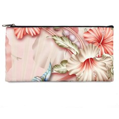 Glory Floral Exotic Butterfly Exquisite Fancy Pink Flowers Pencil Case