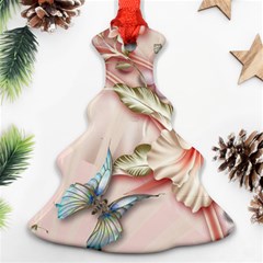 Glory Floral Exotic Butterfly Exquisite Fancy Pink Flowers Ornament (christmas Tree) 