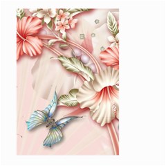 Glory Floral Exotic Butterfly Exquisite Fancy Pink Flowers Large Garden Flag (two Sides)