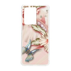 Glory Floral Exotic Butterfly Exquisite Fancy Pink Flowers Samsung Galaxy S20 Ultra 6 9 Inch Tpu Uv Case