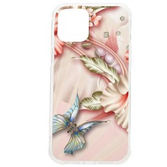 Glory Floral Exotic Butterfly Exquisite Fancy Pink Flowers Iphone 12 Pro Max Tpu Uv Print Case