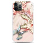 Glory Floral Exotic Butterfly Exquisite Fancy Pink Flowers iPhone 12 Pro max TPU UV Print Case Front