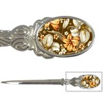 White And Yellow Floral Lilies Background Surface Letter Opener Front