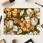 White And Yellow Floral Lilies Background Surface Cosmetic Bag (XL) Front