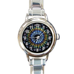 Mandala Floral Wallpaper Rose Window Strasbourg Cathedral France Round Italian Charm Watch