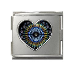 Mandala Floral Wallpaper Rose Window Strasbourg Cathedral France Mega Link Heart Italian Charm (18mm)