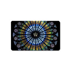 Mandala Floral Wallpaper Rose Window Strasbourg Cathedral France Magnet (name Card) by Jancukart