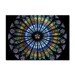 Mandala Floral Wallpaper Rose Window Strasbourg Cathedral France Sticker A4 (10 Pack) by Jancukart