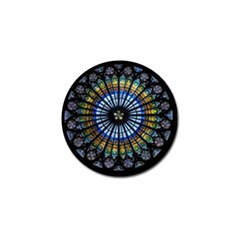 Mandala Floral Wallpaper Rose Window Strasbourg Cathedral France Golf Ball Marker (4 Pack) by Jancukart