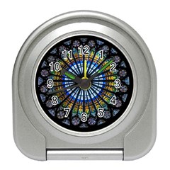 Mandala Floral Wallpaper Rose Window Strasbourg Cathedral France Travel Alarm Clock